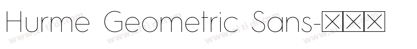Hurme Geometric Sans字体转换